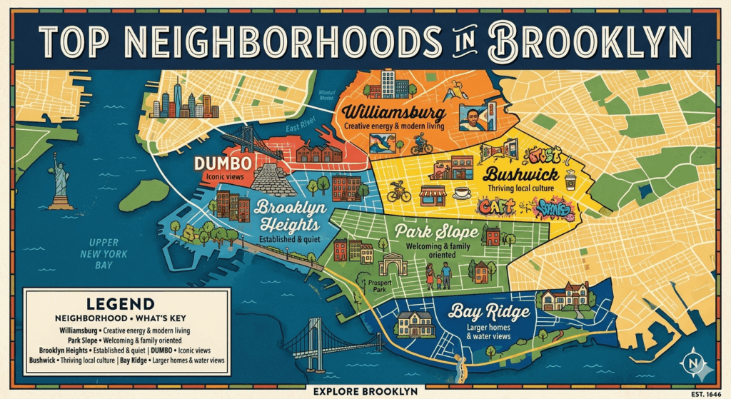 Detailed map of BROOKLYN neighborhoods
